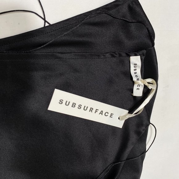 SUBSURFACE Black Silk Tie Top - Picture 6 of 6